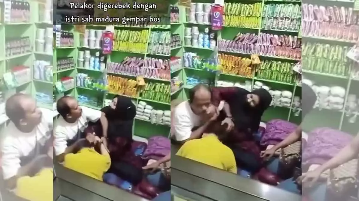 Viral, Istri Sah Labrak Pelakor di Warung Madura, Suami Tak Berkutik