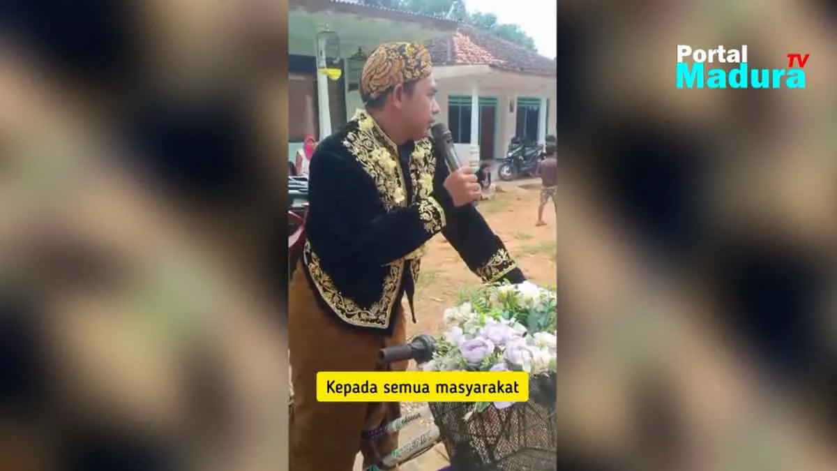 Viral Video Pria Pakai Beskap Pengantin Umumkan Hari H Pemilu 2024