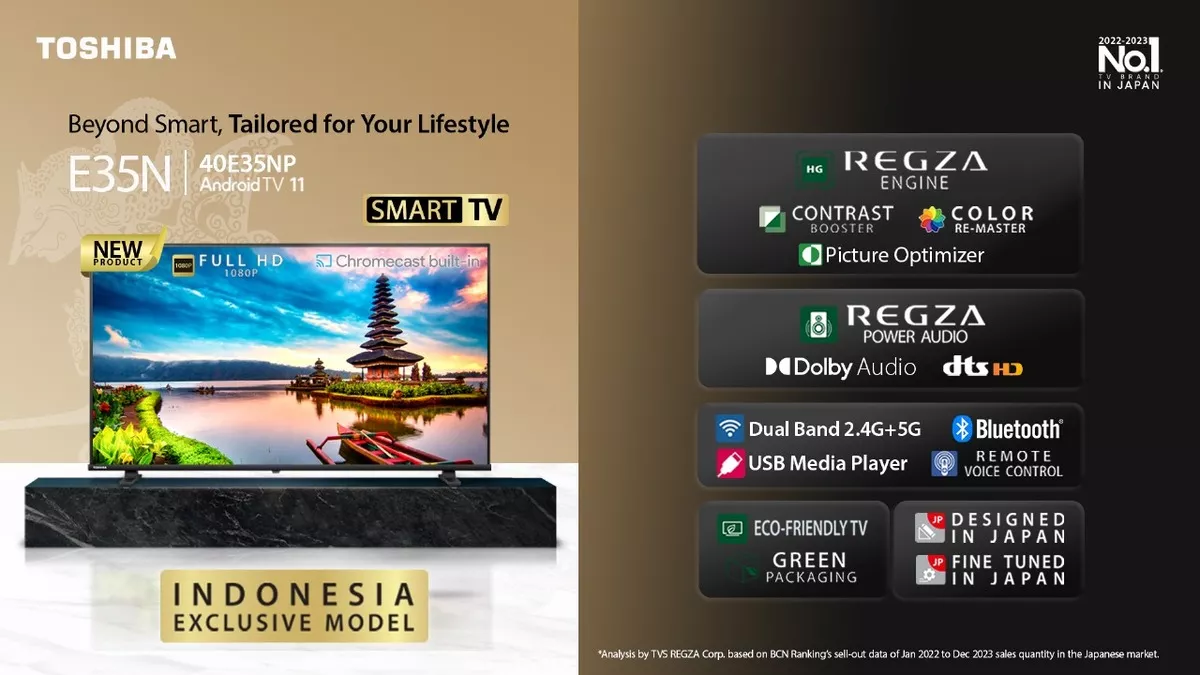 Toshiba Tv Perkenalkan Smart Tv Eksklusif 40E35Np, Dirancang Khusus Untuk Pasar Indonesia - Portalmadura.com Toshiba TV Perkenalkan Smart TV Eksklusif 40E35NP, Dirancang Khusus untuk Pasar Indonesia