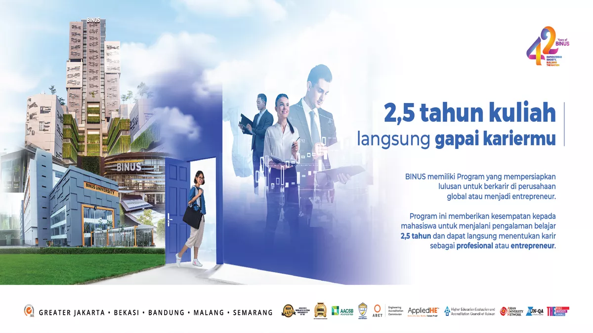 BINUS: 2,5 Tahun Kuliah untuk Karir Cepat