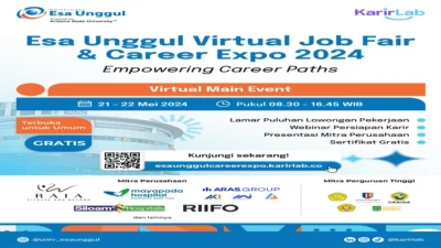Universitas Esa Unggul dan KarirLab Adakan Virtual Job Fair & Career Expo 2024