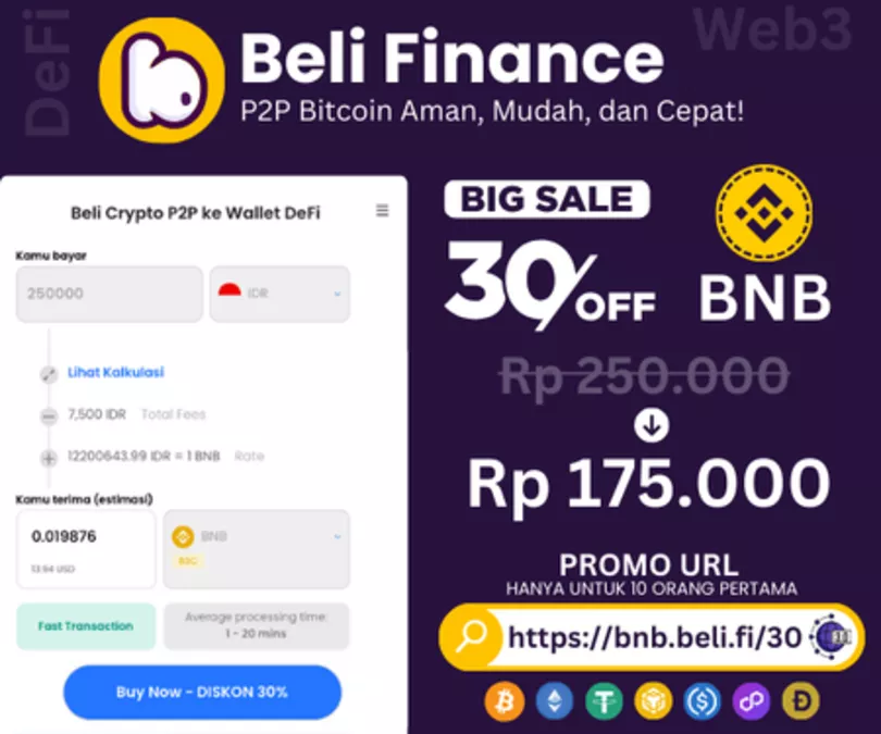 Diskon 30% Token BNB untuk 100 Pembeli Pertama: Kesempatan Emas!