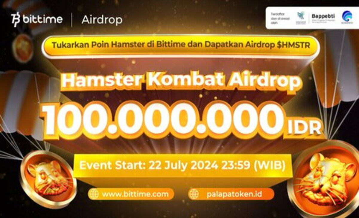 Bittime Bagikan Airdrop Hamster Kombat Senilai Rp100 Juta