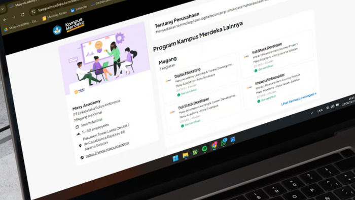 Proses Pendaftaran Program MSIB di MAXY Academy