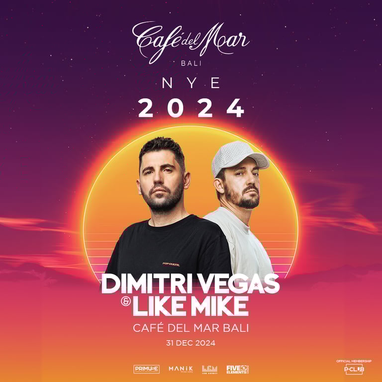 Tahun Baru 2024 di Café del Mar Bali Bersama Dimitri Vegas & Like Mike