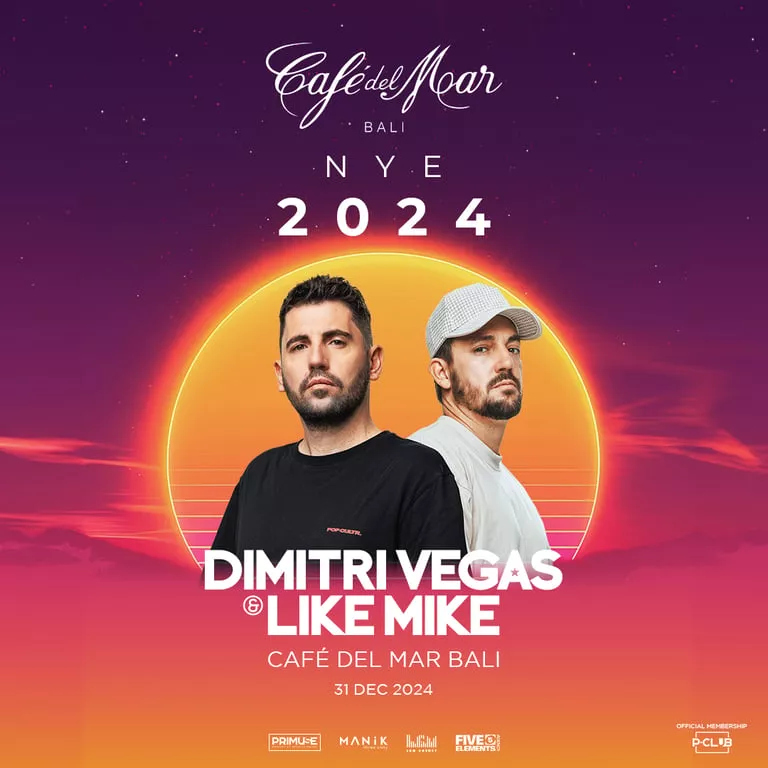 Tahun Baru 2024 di Café del Mar Bali Bersama Dimitri Vegas & Like Mike