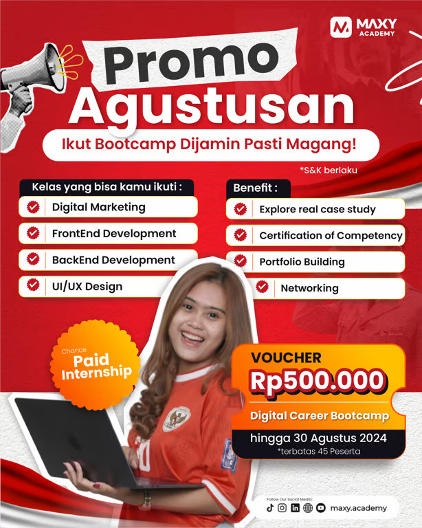 Promo Spesial Maxy Academy Sambut Kemerdekaan RI