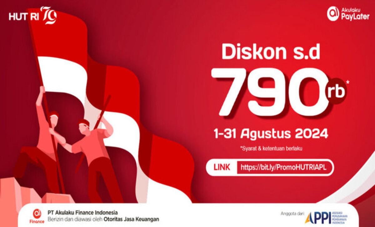 Promo Kemerdekaan HUT RI ke-79: Diskon Hingga Rp790.000 di Akulaku Paylater