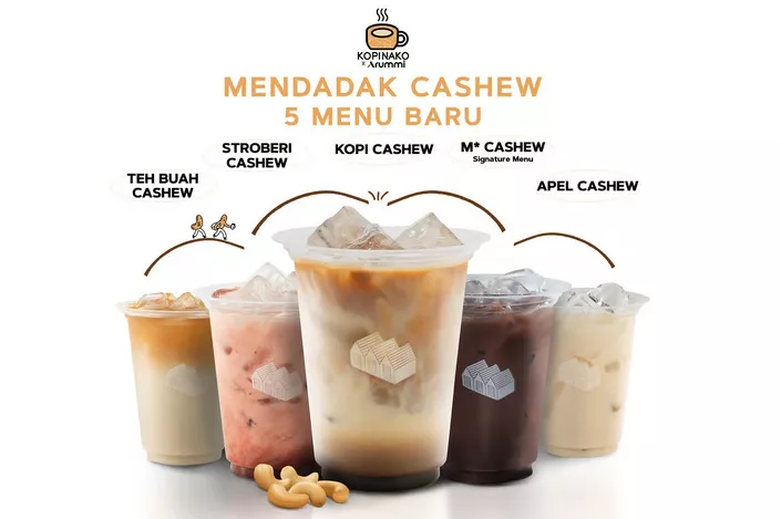 Arummi Foods dan Kopi Nako Luncurkan Lima Varian Minuman Baru dalam Kolaborasi “Mendadak Cashew”