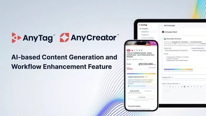 AnyMind Group Menambahkan Kreasi Konten GenAI ke Berbagai Platform