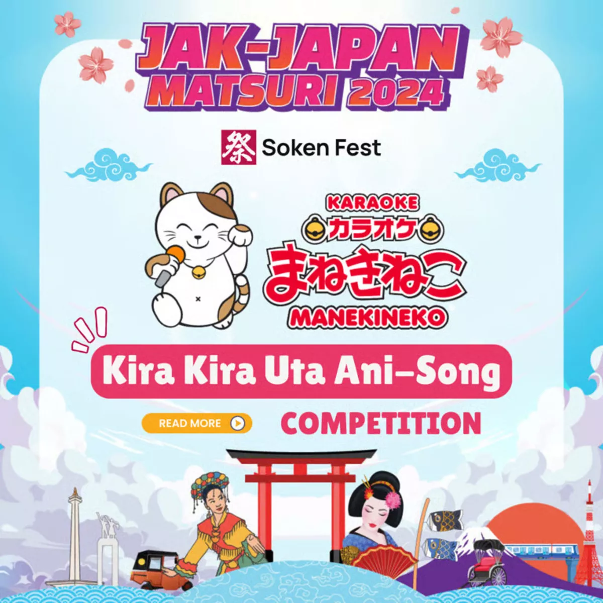 Poster Kompetisi Ani Song di Jak Japan Matsuri (Sumber : Koshidaka International Indonesia)