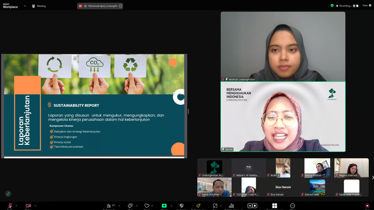Dokumentasi Webinar Tren Penggunaan Teknologi (Sumber : LindungiHutan)