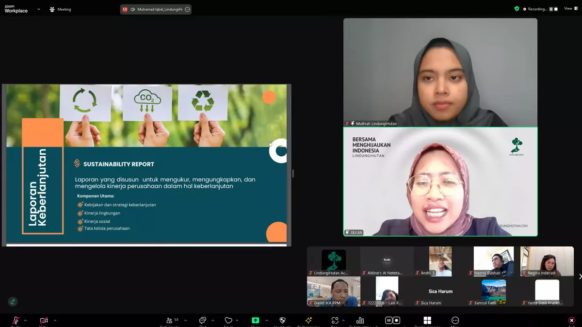 Dokumentasi Webinar Tren Penggunaan Teknologi (Sumber : LindungiHutan)