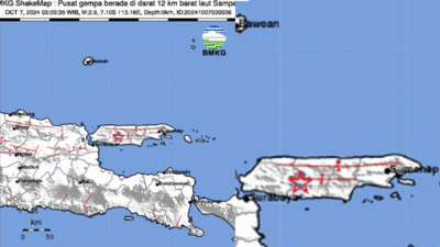 Gempa Sampang 2.9 Magnitudo Berpusat di Darat