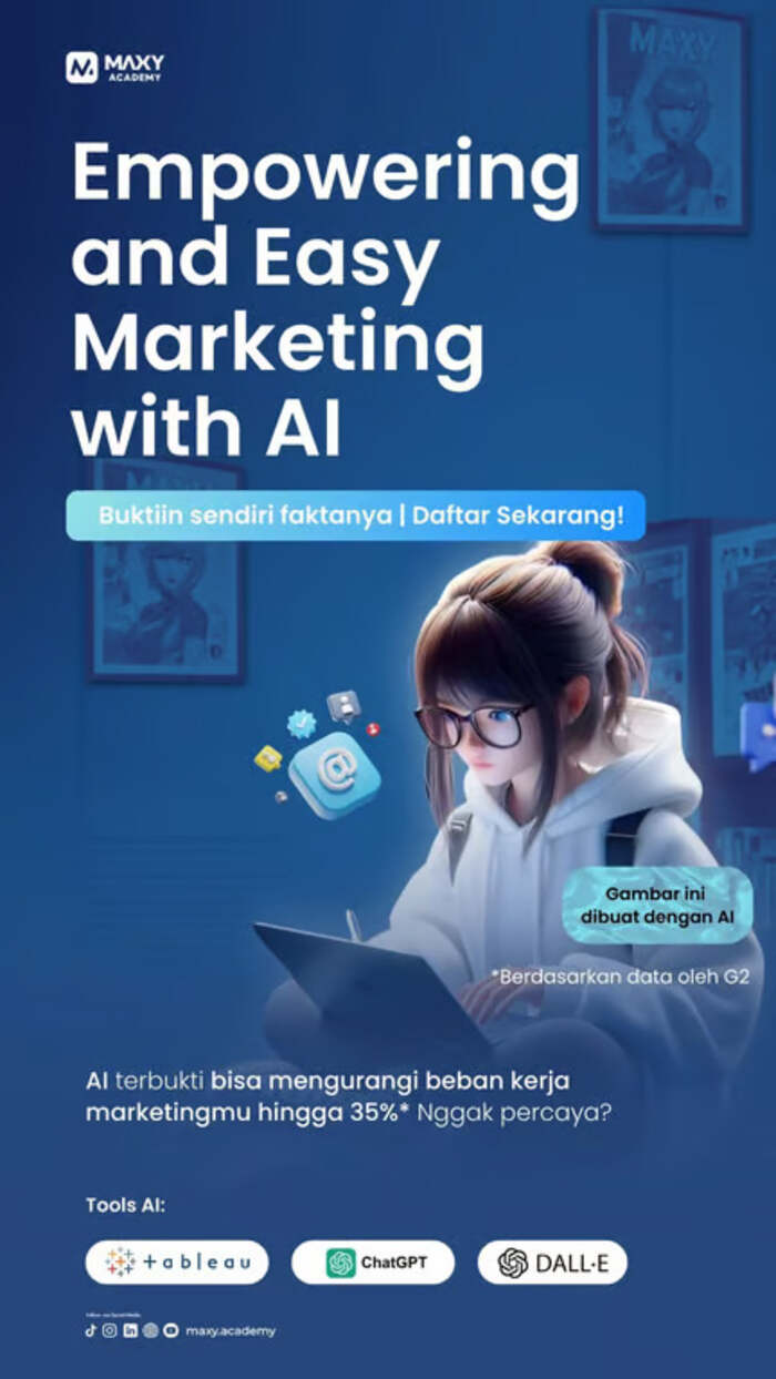 Pelatihan Digital Marketing Berbasis AI untuk Talenta Muda oleh Maxy Academy