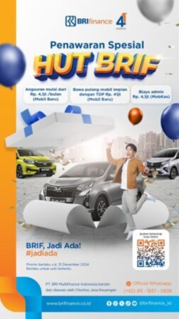 BRI Finance Hadirkan Penawaran Spesial Kredit Kendaraan Bermotor (Sumber : PT BRI Multifinance Indonesia)