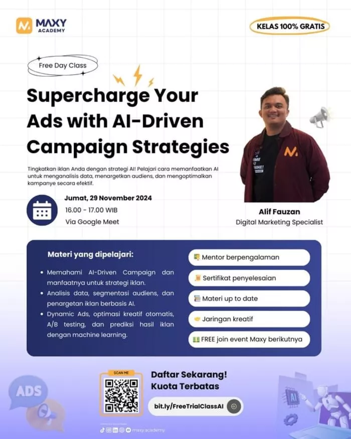Workshop AI untuk Kampanye Iklan Digital di Maxy Academy