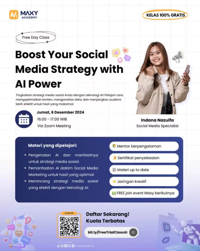Maxy Academy Gelar Kelas “Social Media Strategy with AI Power” untuk Tingkatkan Branding