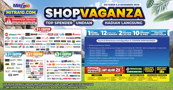 Shopvaganza Mitra10 2024: Kesempatan Terakhir Menang Hadiah Spektakuler!