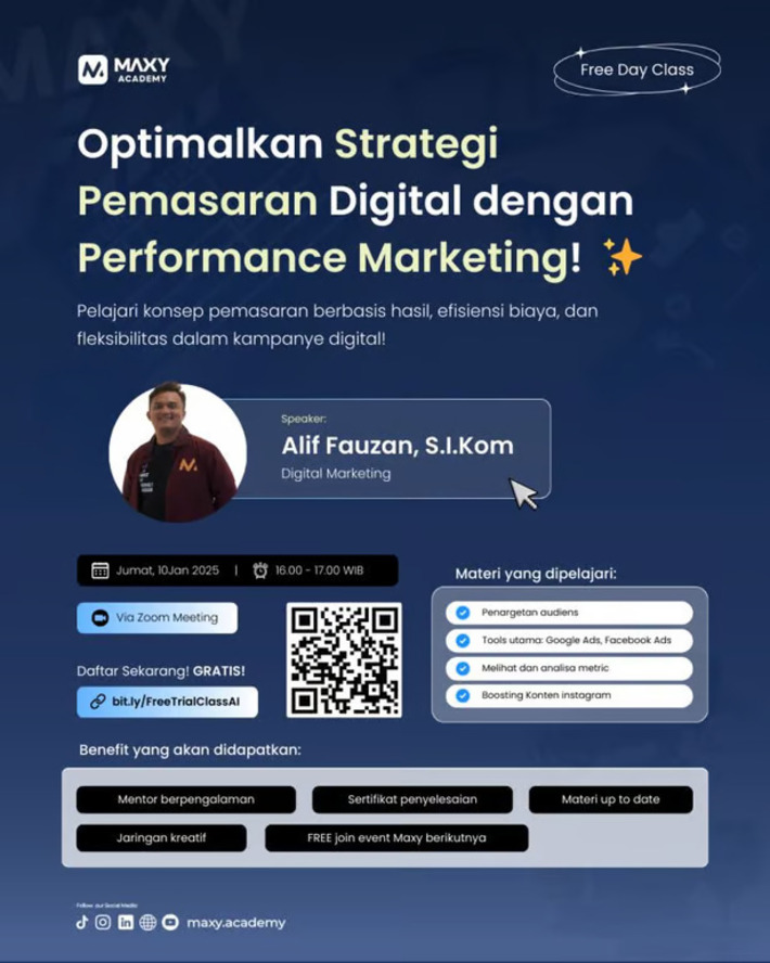 MAXY Academy Gelar Kelas Pemasaran Gratis