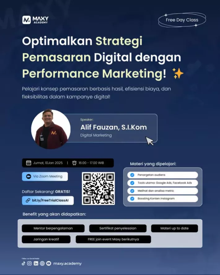MAXY Academy Gelar Kelas Pemasaran Gratis