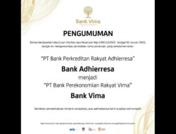Bank Vima Resmi Ganti Nama dan Logo untuk Perkuat Identitas