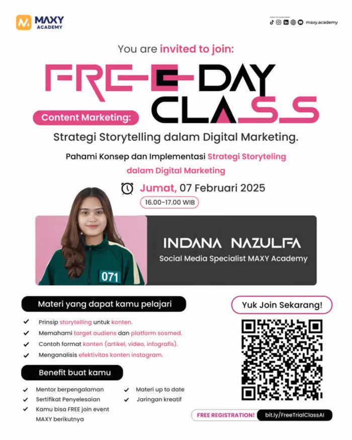 MAXY Academy Adakan Kelas Gratis tentang Storytelling dalam Marketing