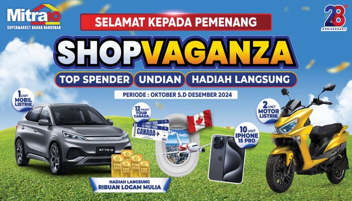 Pemenang Shopvaganza Mitra10 2024 Telah Diumumkan