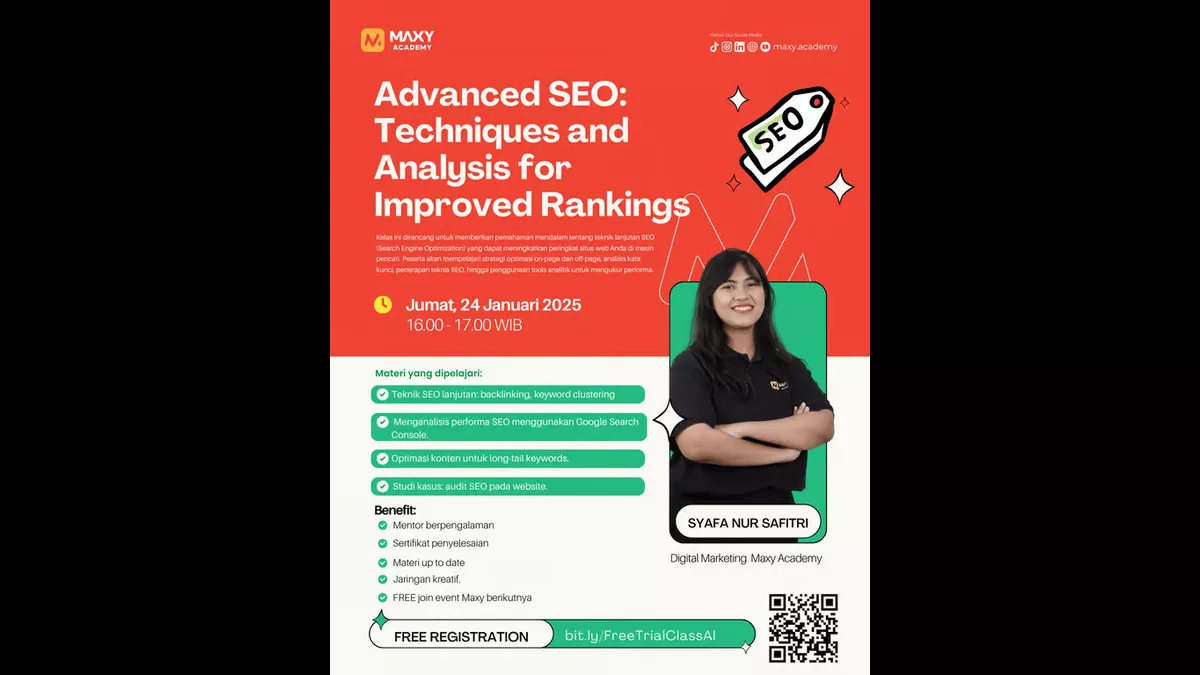 MAXY Academy Gelar Pelatihan Gratis: Strategi SEO untuk Bisnis Digital