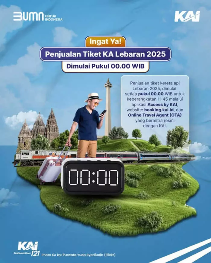 Tiket Kereta Lebaran 2025 Sudah Bisa Dipesan