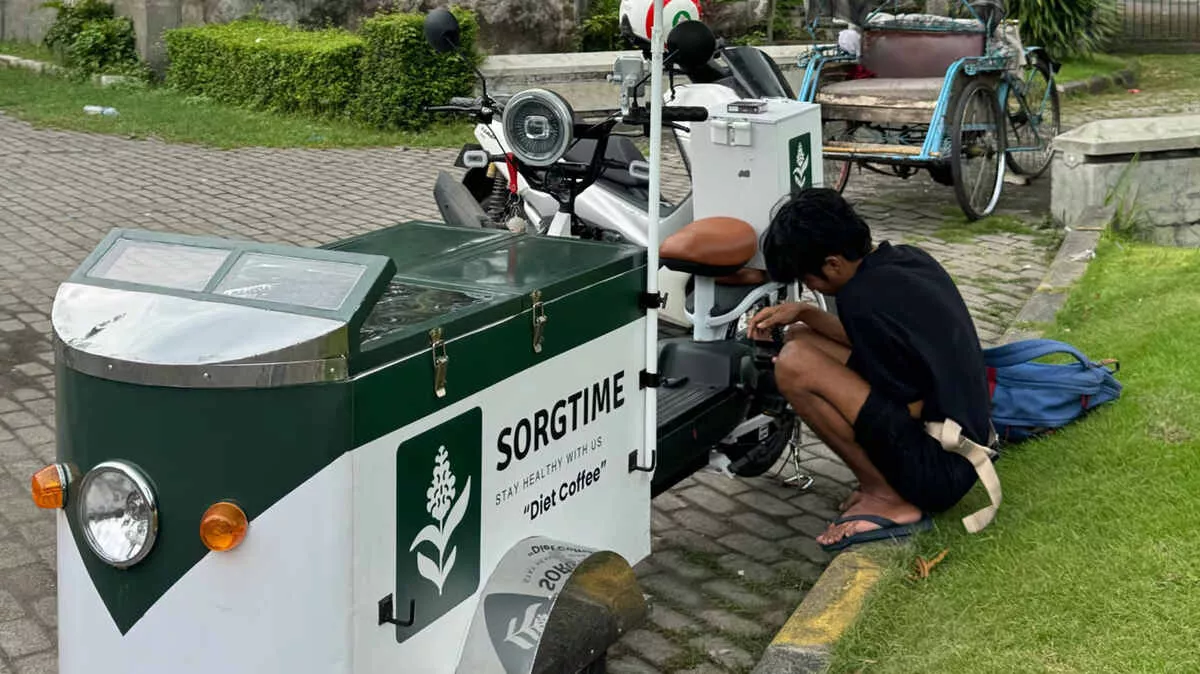 Kopi Sorgtime Keliling Hadir di Surabaya dengan Sepeda Listrik