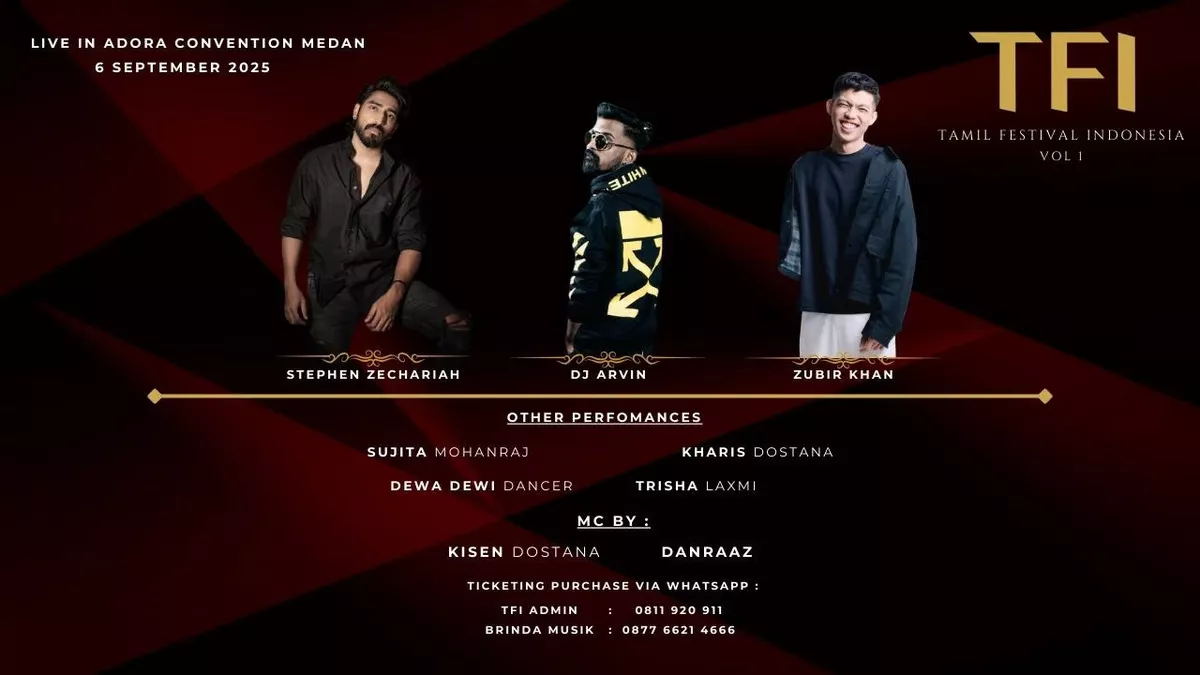 Konser Musik Tamil Terbesar di Indonesia Digelar di Medan