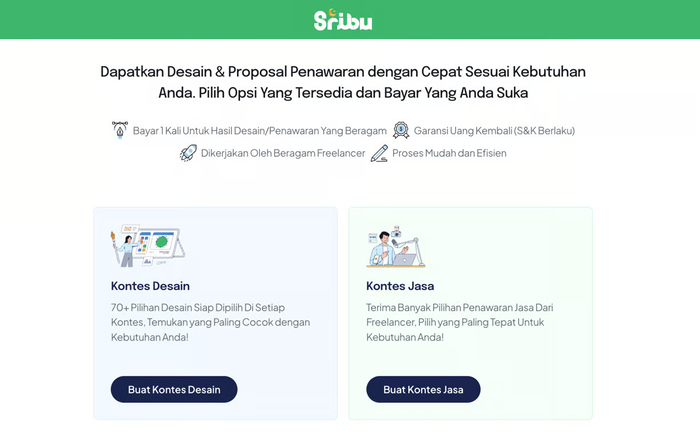 Sribu Luncurkan Fitur Kontes Jasa untuk Bisnis