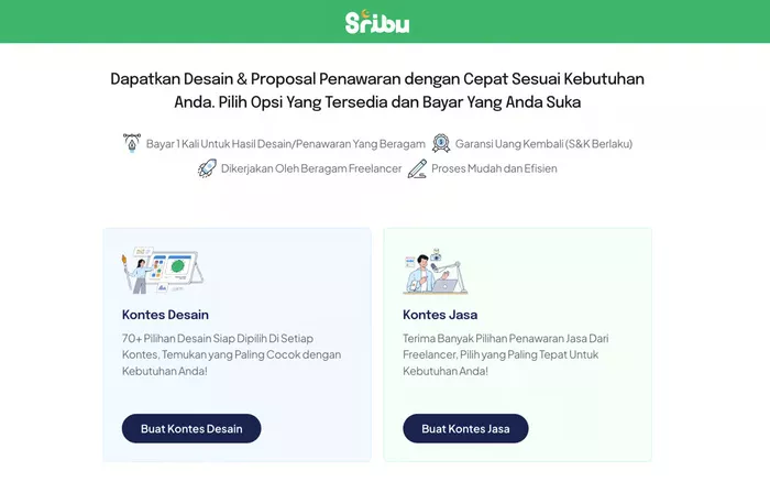Sribu Luncurkan Fitur Kontes Jasa untuk Bisnis