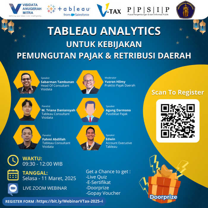 Visidata Gelar Seminar Pemanfaatan Tableau untuk Pajak Daerah