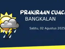 Cuaca Bangkalan Hari Ini Sabtu 02 Agustus 2025. Sebagian Wilayah Berpotensi Hujan Ringan, Suhu Capai 32°C