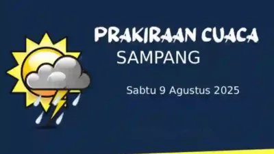 Cuaca Sampang Hari Ini Sabtu 9 Agustus 2025 : Pagi Cerah, Sore Berawan, Waspada Udara Kabur di Robatal dan Tambelangan