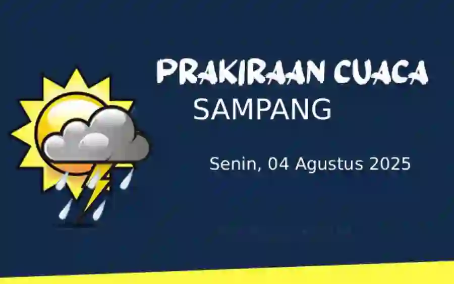 Cuaca Sampang Hari Ini Senin 04 Agustus 2025, Hujan Ringan di Beberapa Wilayah Pagi Hari, Sisanya Cerah