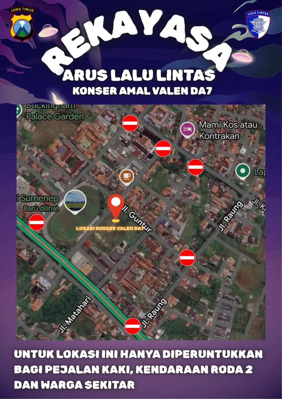Polres Sumenep Terapkan Rekayasa Lalu Lintas Total demi Kelancaran Konser Valen DA 7