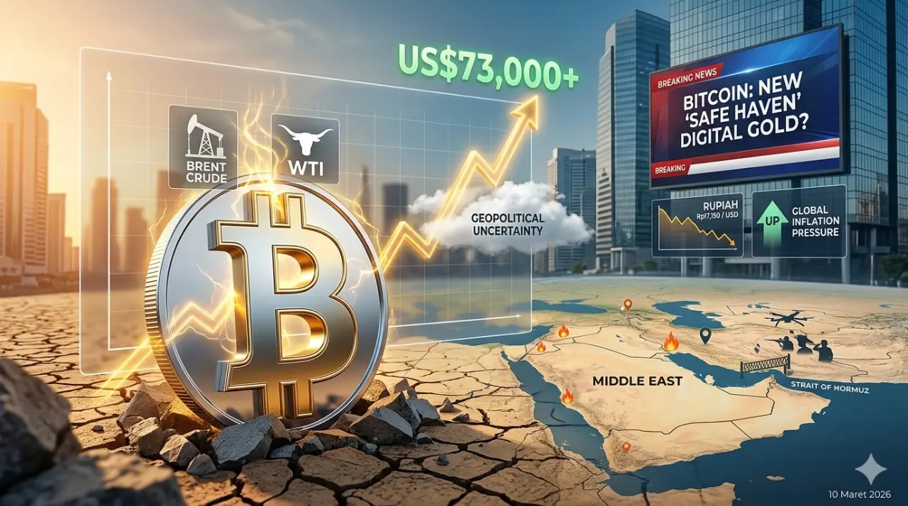 Bitcoin Tembus US$73.000 di Tengah Perang Timur Tengah: Safe Haven Digital Baru