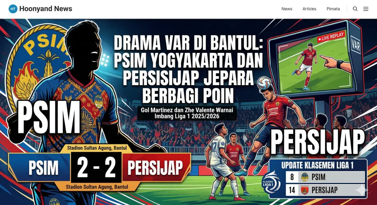 Drama VAR di Bantul: PSIM Yogyakarta dan Persijap Jepara Berbagi Poin