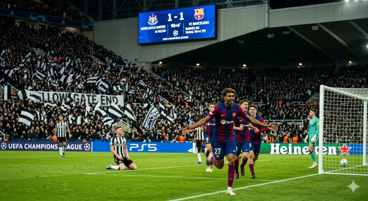 Dramatis! Penalti Lamine Yamal di Menit Akhir Gagalkan Kemenangan Newcastle atas Barcelona