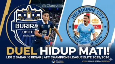 Duel Hidup Mati! Link Live Streaming Buriram United vs Melbourne City: Misi Sandy Walsh ke Perempat Final