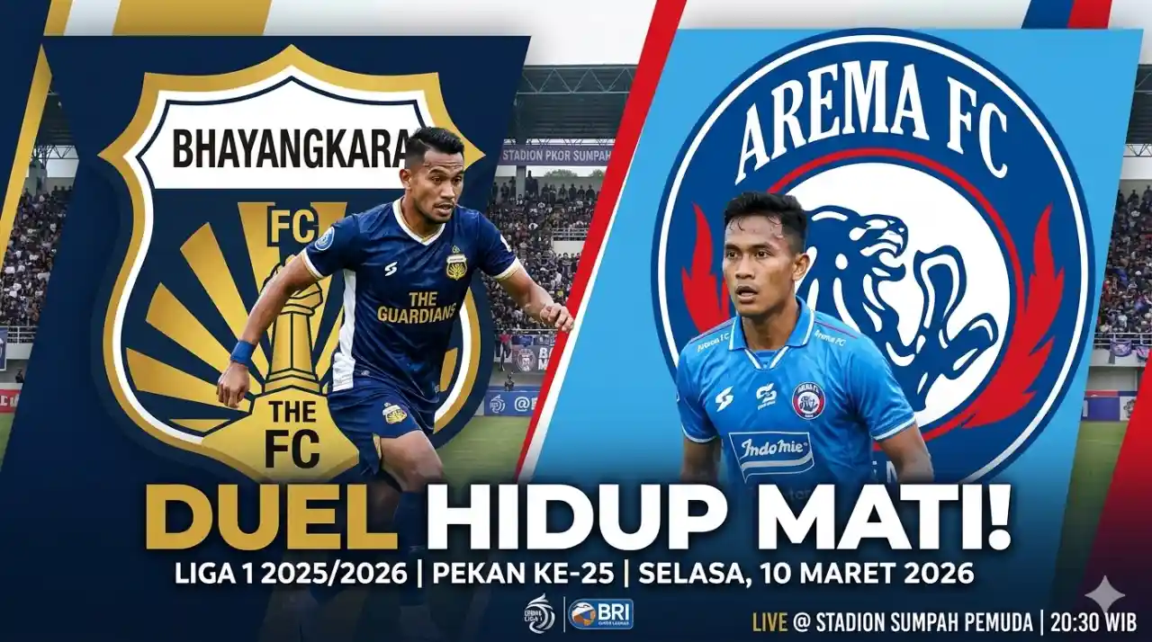 Duel Panas di Lampung! Prediksi Bhayangkara Presisi vs Arema FC: Misi Balas Dendam The Guardians di Stadion Sumpah Pemuda