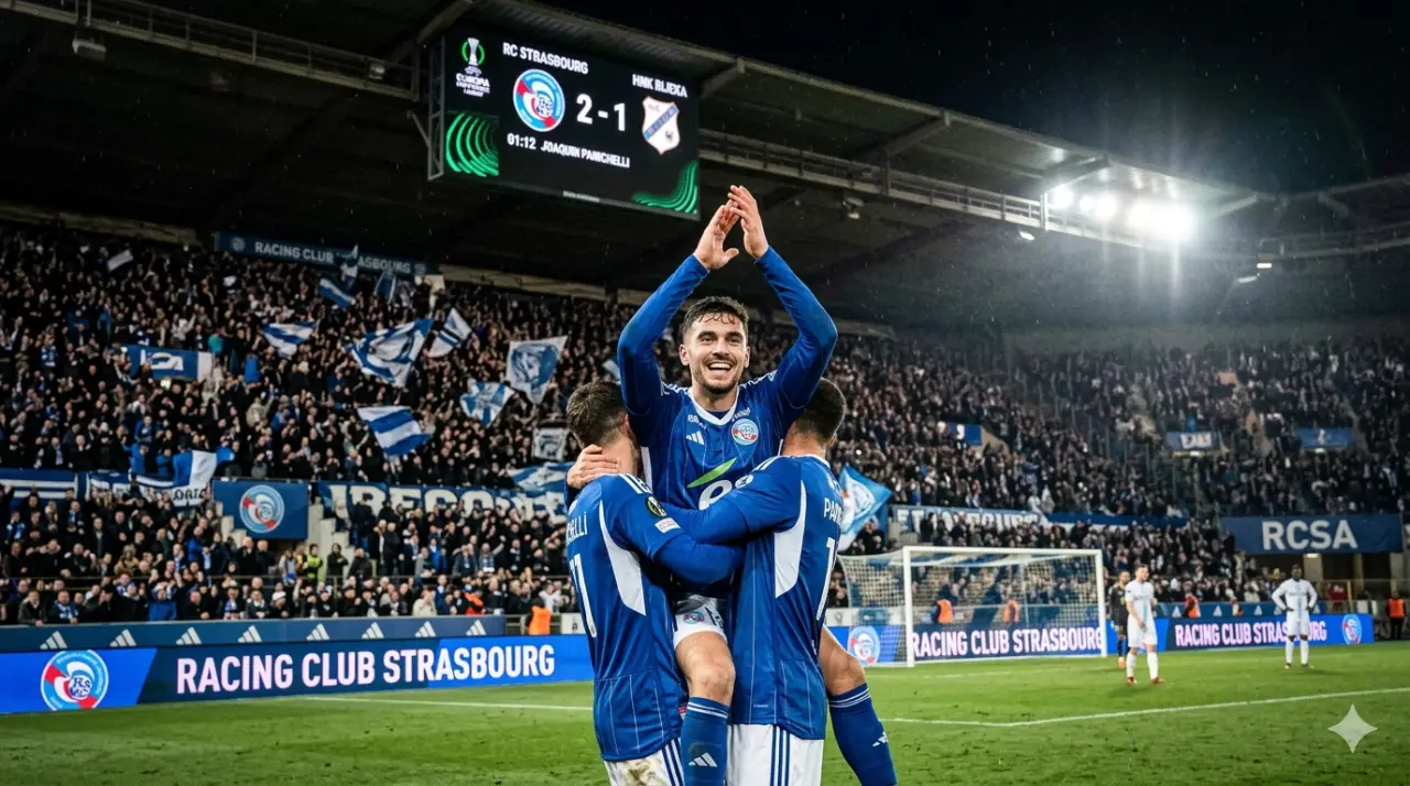 Gol Kilat Panichelli Bawa Strasbourg Bungkam Rijeka di Liga Konferensi