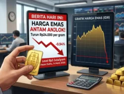 Harga Emas Antam Anjlok Rp24.000 Hari Ini, Simak Rincian Terbarunya!
