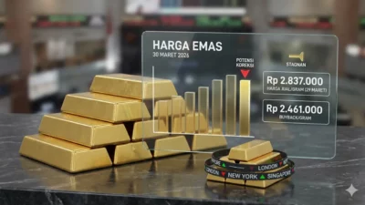 Harga Emas Antam Senin 30 Maret 2026: Stagnan di Rp2,83 Juta, Analis Prediksi Potensi Koreksi!