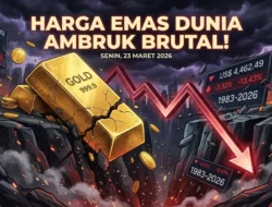 Harga Emas Dunia Ambruk Brutal! Catat Rekor Terburuk dalam 43 Tahun Terakhir