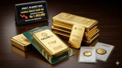 Harga Emas Pegadaian Hari Ini 20 Maret 2026 Turun Tajam Usai Tembus Rekor Rp 3 Juta