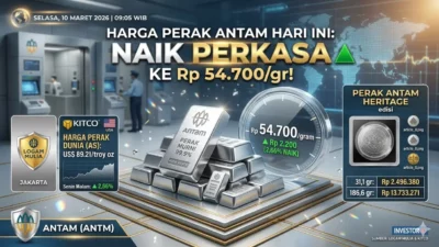 Harga Perak Antam Hari Ini 10 Maret 2026: Melesat Tajam ke Rp54.700 per Gram!